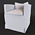 Belgian Slipcover Armchair: Elegant & Versatile 3D model small image 1