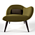 Sleek and Stylish: Poliform Mad Chair 3D model small image 1