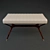 Mid-Century Italian Carved Bench 3D model small image 3