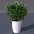 White Butterfly Potted Plant 3D model small image 1