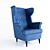 Classic Comfort Grandfather Armchair 3D model small image 1