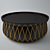 Handwoven Cane Coffee Table 3D model small image 1