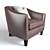 Harlow Leather Armchair - Pottery Barn 3D model small image 2