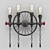 Industrial Water Pipe Wall Sconce 3D model small image 1