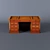 Elegant Empire Wood Desk 3D model small image 3