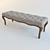 Elegant Oak Bench: Dixie Collection 3D model small image 1