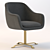 Elegant Bronze Bumper Lounge Chair 3D model small image 1