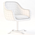 Elegant Bronze Bumper Lounge Chair 3D model small image 2