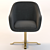 Elegant Bronze Bumper Lounge Chair 3D model small image 3