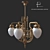 Patinas Handcrafted Brass Chandelier 3D model small image 1