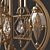 Patinas Handcrafted Brass Chandelier 3D model small image 2