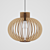 Nordic Wood Pendant Lamp 3D model small image 1