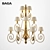 Baga Silk Crystal Chandelier 3D model small image 1