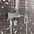 Luxurious Shower System with 250mm Stationary Watering 3D model small image 3