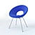 Sleek Upholstered Armchair 3D model small image 2