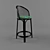 Tropical Chic Rattan Barstools 3D model small image 3