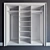 MaxBuilt-in Closet 02: 2400mmH x 2200mmL x 600mmD 3D model small image 3