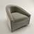 QUINN Armchair: Stylish and Spinning Classic 3D model small image 1