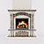 Nouveau Marble Fireplace 3D model small image 1