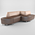 SleekOffice Labyrinth Modular Sofa 3D model small image 1