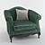 Luxurious Fly Armchair by Bruno Zampa 3D model small image 1