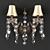 Luxury Crystal Sconces Siena Gold 3D model small image 1