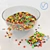 Deep Glass Bowl with M&M's 3D model small image 1