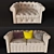 Modern Max Armchair Sofa 3D model small image 1