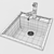 4-Color Textured Kitchen Sink 3D model small image 3