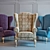 Chinese Classic Armchair: Elegant Design, Variety of Colors 3D model small image 1