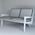 Elegant Boomerang Love Sofa 3D model small image 3