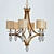 Sebastian Chandelier: Elegant Brass & Crystal 3D model small image 1