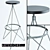 Wyndham Swivel Counter Stool: Stylish and Functional 3D model small image 1