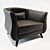 Elegant Elsa Armchair: 89cm x 86cm x 76cm 3D model small image 1