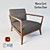 Carlton Velvet Armchair: Sophisticated Comfort 3D model small image 1