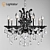 Elegant Champa Nero Pendant Chandelier 3D model small image 1