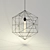 Industrial Wire Cube Loft Lamp 3D model small image 1