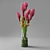 Elegant Red Ginger Bouquet 3D model small image 1