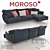 Vintage Inspired Moroso Gentry Sofa 3D model small image 2