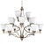 Elegant Laurel Leaf Chandelier 3D model small image 1