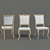 Elegant Dining Chair, Malaysian Furniture 3D model small image 1