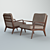 Elegant Carlo de Carli Chairs 3D model small image 3