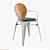 Title: Louix Wood Seat Chair - Soft and Stylish 3D model small image 1