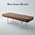 Barcelona Leather Bench - Brown 3D model small image 1