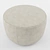 Stylish Round Ottoman with Elegant Stitch Detail 3D model small image 1