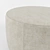 Stylish Round Ottoman with Elegant Stitch Detail 3D model small image 3