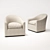 Meridiani Lennon Fit: Stylish & Removable Armchair 3D model small image 2