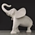 Graceful Elephant Statue - Perfect Home Decor 3D model small image 1