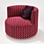 Saba Chance: Stylish Swivel Tub Chair 3D model small image 1