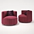 Saba Chance: Stylish Swivel Tub Chair 3D model small image 2